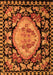 Machine Washable Medallion Orange French Area Rugs, wshabs5244org