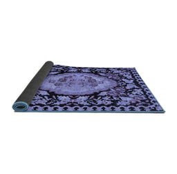 Sideview of Medallion Blue French Rug, abs5244blu