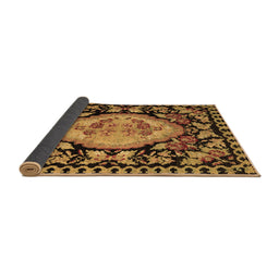 Sideview of Medallion Brown French Rug, abs5244brn