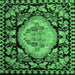 Square Medallion Emerald Green French Rug, abs5244emgrn