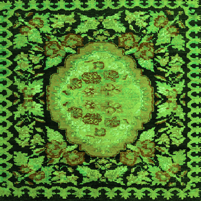 Square Medallion Green French Rug, abs5244grn