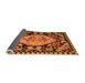 Sideview of Medallion Orange French Rug, abs5244org