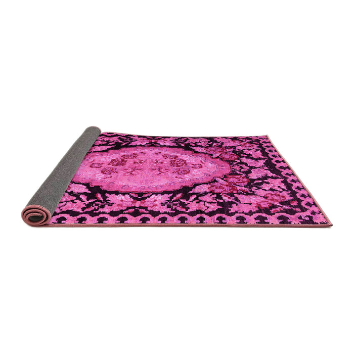 Sideview of Medallion Pink French Rug, abs5244pnk