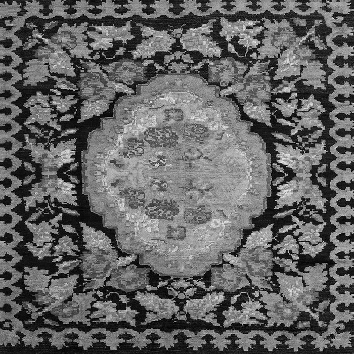 Square Medallion Gray French Rug, abs5244gry