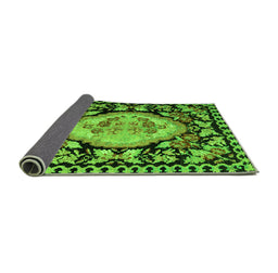 Sideview of Medallion Green French Rug, abs5244grn