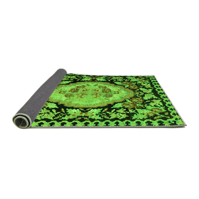 Sideview of Medallion Green French Rug, abs5244grn