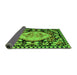 Sideview of Medallion Green French Rug, abs5244grn