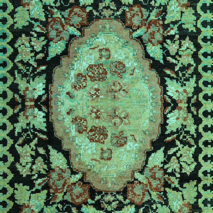 Medallion Turquoise French Rug, abs5244turq
