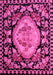 Machine Washable Medallion Pink French Rug, wshabs5244pnk