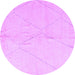 Round Solid Purple Modern Rug, abs5245pur