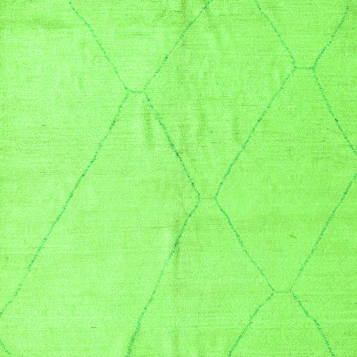 Square Machine Washable Solid Green Modern Area Rugs, wshabs5245grn