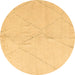 Round Solid Brown Modern Rug, abs5245brn