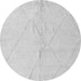 Round Solid Gray Modern Rug, abs5245gry