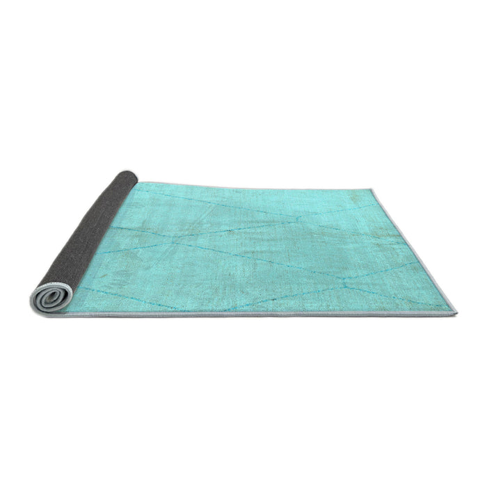Sideview of Solid Light Blue Modern Rug, abs5245lblu