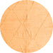 Round Solid Orange Modern Rug, abs5245org