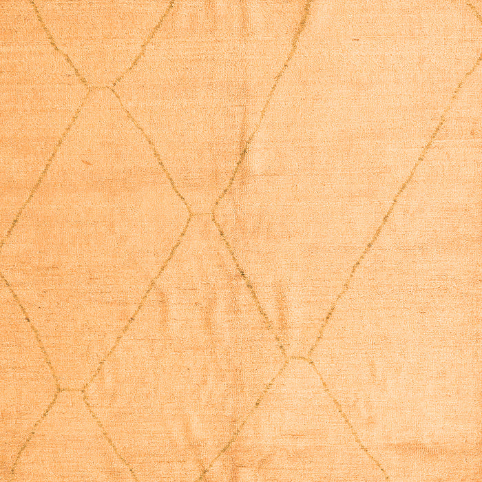 Square Solid Orange Modern Rug, abs5245org
