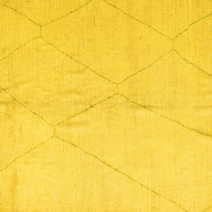 Square Solid Yellow Modern Rug, abs5245yw
