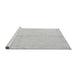 Sideview of Machine Washable Solid Gray Modern Rug, wshabs5245gry