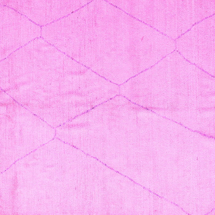 Square Solid Pink Modern Rug, abs5245pnk