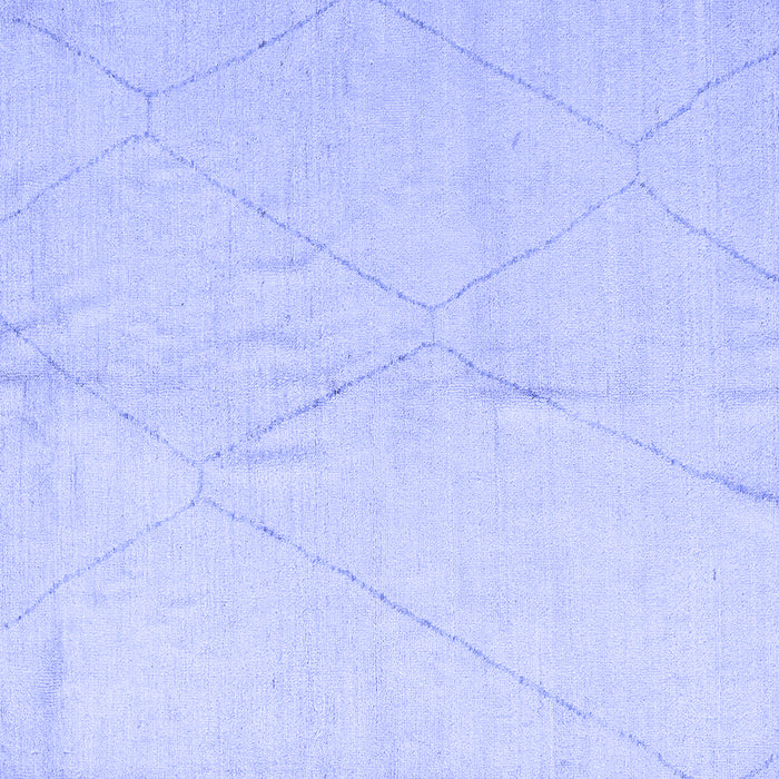Square Solid Blue Modern Rug, abs5245blu