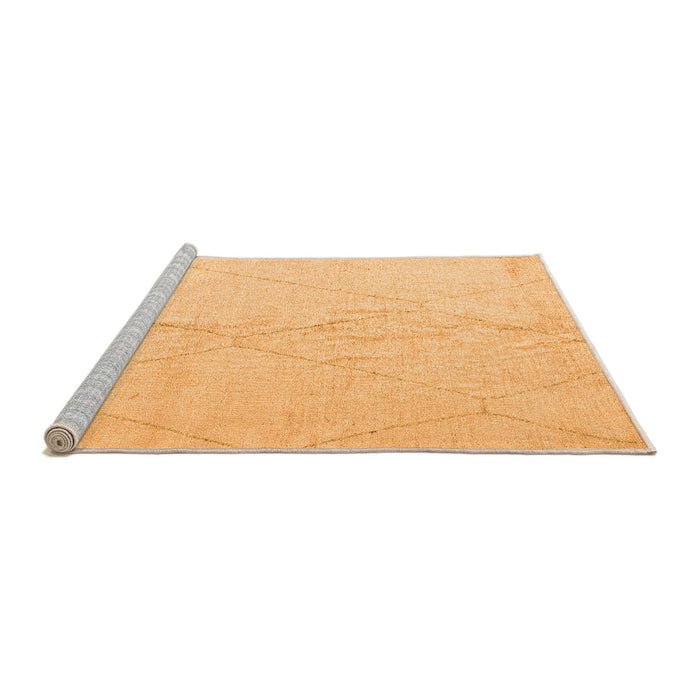 Sideview of Machine Washable Solid Orange Modern Area Rugs, wshabs5245org