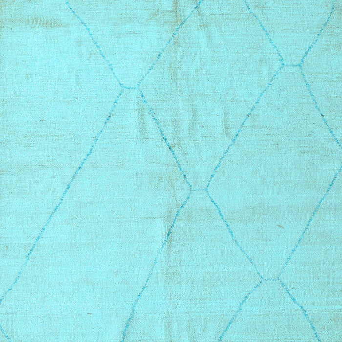 Square Solid Light Blue Modern Rug, abs5245lblu