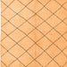 Square Solid Orange Modern Rug, abs5246org