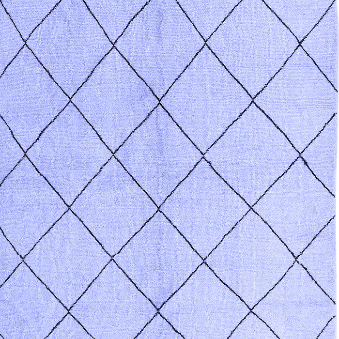 Machine Washable Solid Blue Modern Rug, wshabs5246blu