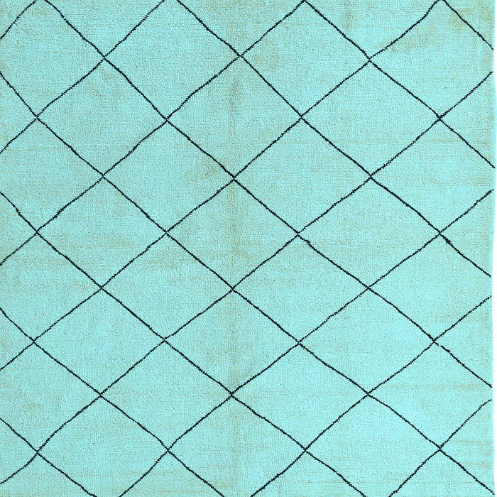 Square Solid Light Blue Modern Rug, abs5246lblu