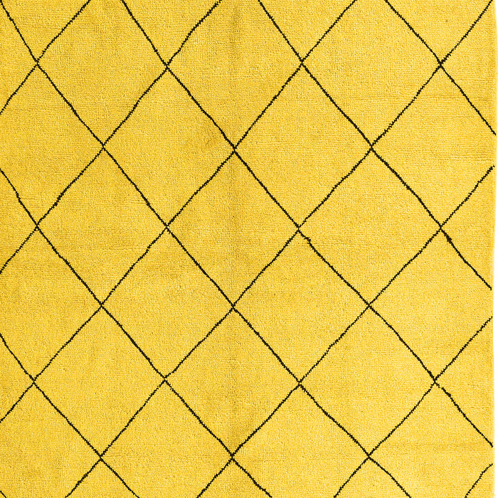 Solid Yellow Modern Rug, abs5246yw