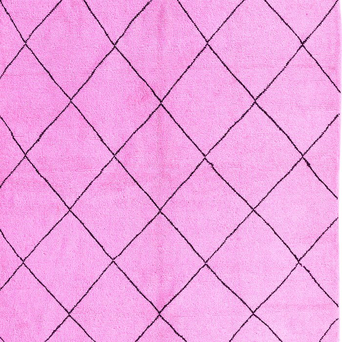 Machine Washable Solid Pink Modern Rug, wshabs5246pnk