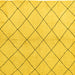 Square Solid Yellow Modern Rug, abs5246yw