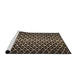 Sideview of Machine Washable Abstract Camel Brown Rug, wshabs5247