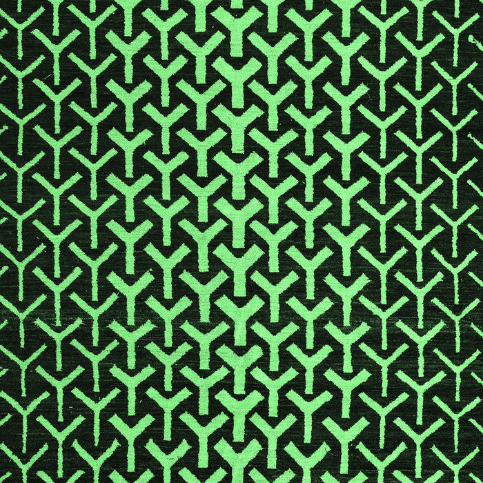 Machine Washable Abstract Emerald Green Modern Area Rugs, wshabs5247emgrn
