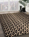 Machine Washable Abstract Camel Brown Rug in a Family Room, wshabs5247