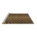 Sideview of Machine Washable Abstract Brown Modern Rug, wshabs5247brn