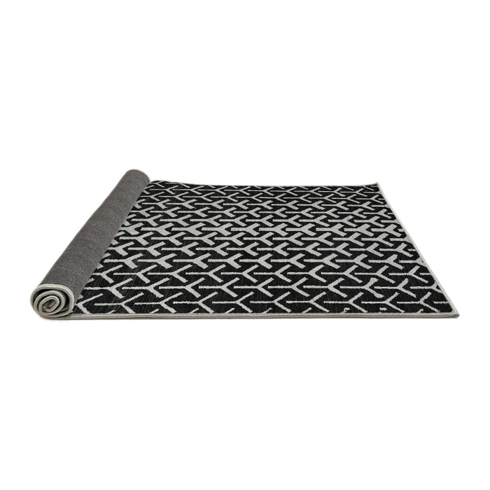 Sideview of Abstract Gray Modern Rug, abs5247gry