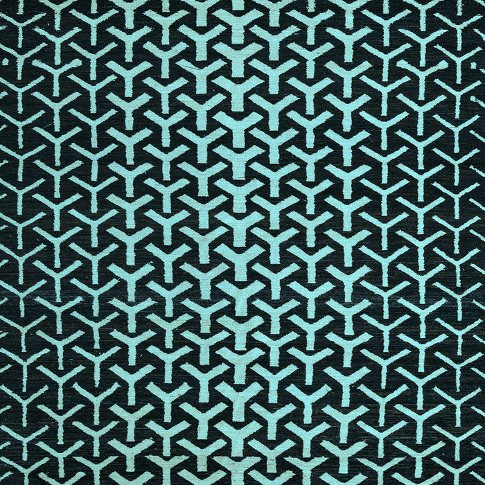 Square Abstract Light Blue Modern Rug, abs5247lblu