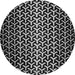 Round Abstract Gray Modern Rug, abs5247gry