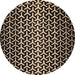 Round Abstract Camel Brown Modern Rug, abs5247