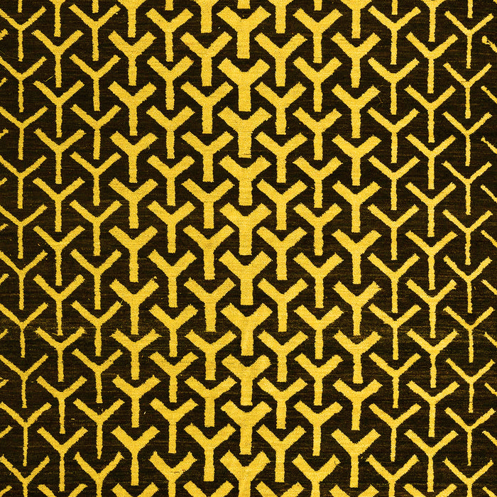 Machine Washable Abstract Yellow Modern Rug, wshabs5247yw