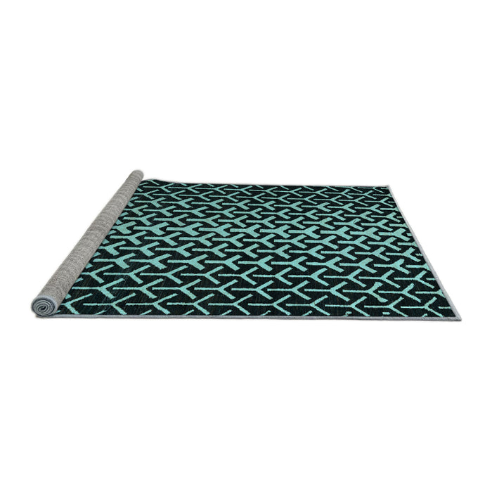 Sideview of Machine Washable Abstract Light Blue Modern Rug, wshabs5247lblu