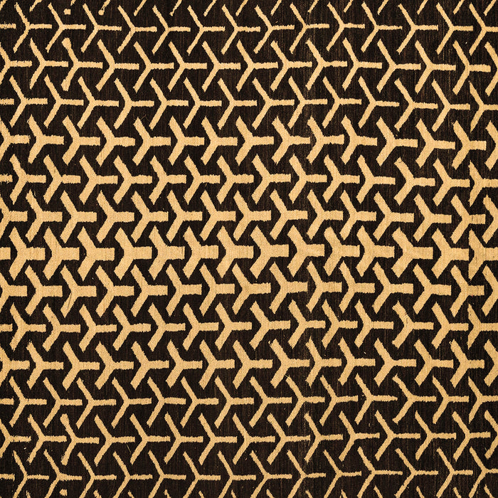 Square Machine Washable Abstract Brown Modern Rug, wshabs5247brn