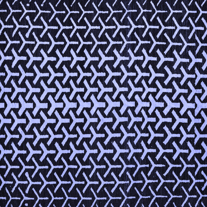 Square Abstract Blue Modern Rug, abs5247blu