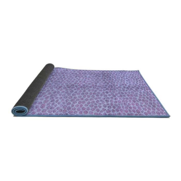 Sideview of Abstract Blue Modern Rug, abs5248blu