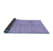 Sideview of Abstract Blue Modern Rug, abs5248blu