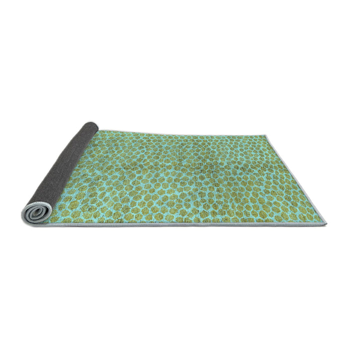 Sideview of Abstract Light Blue Modern Rug, abs5248lblu