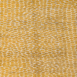 Square Machine Washable Abstract Chrome Gold Yellow Rug, wshabs5248