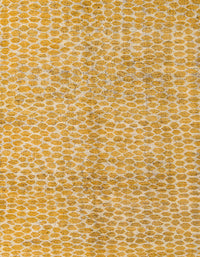 Machine Washable Abstract Chrome Gold Yellow Rug, wshabs5248