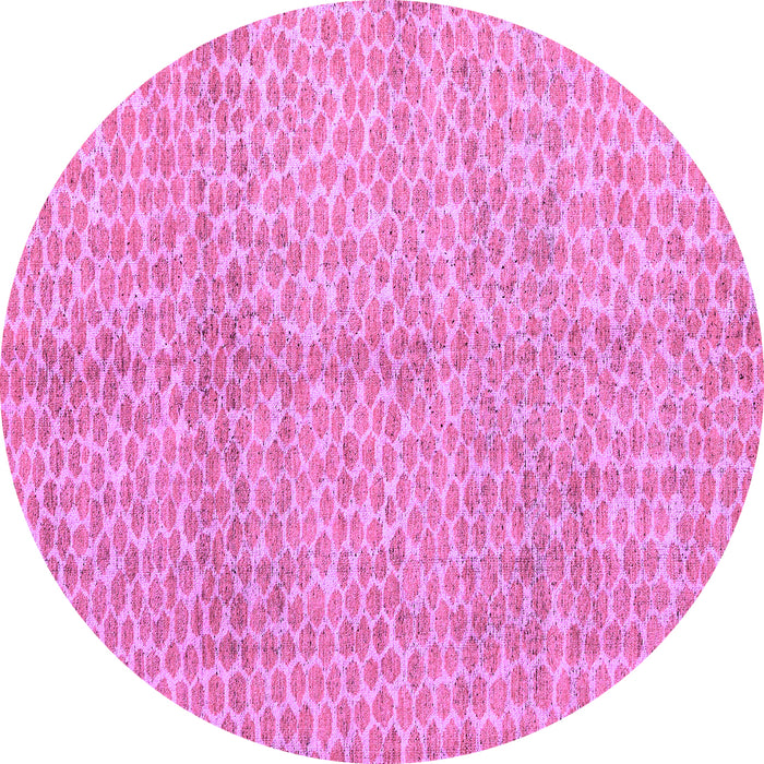 Round Abstract Purple Modern Rug, abs5248pur